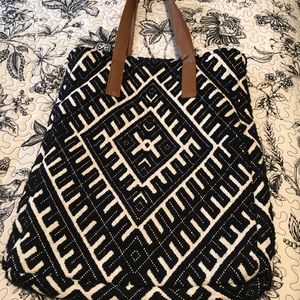 Lovestitch Black and White Geometric Tote